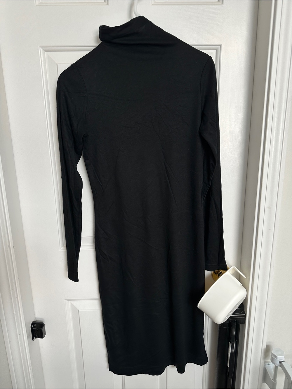 Club Monaco Black Long-Sleeve Turtleneck Dress - 2